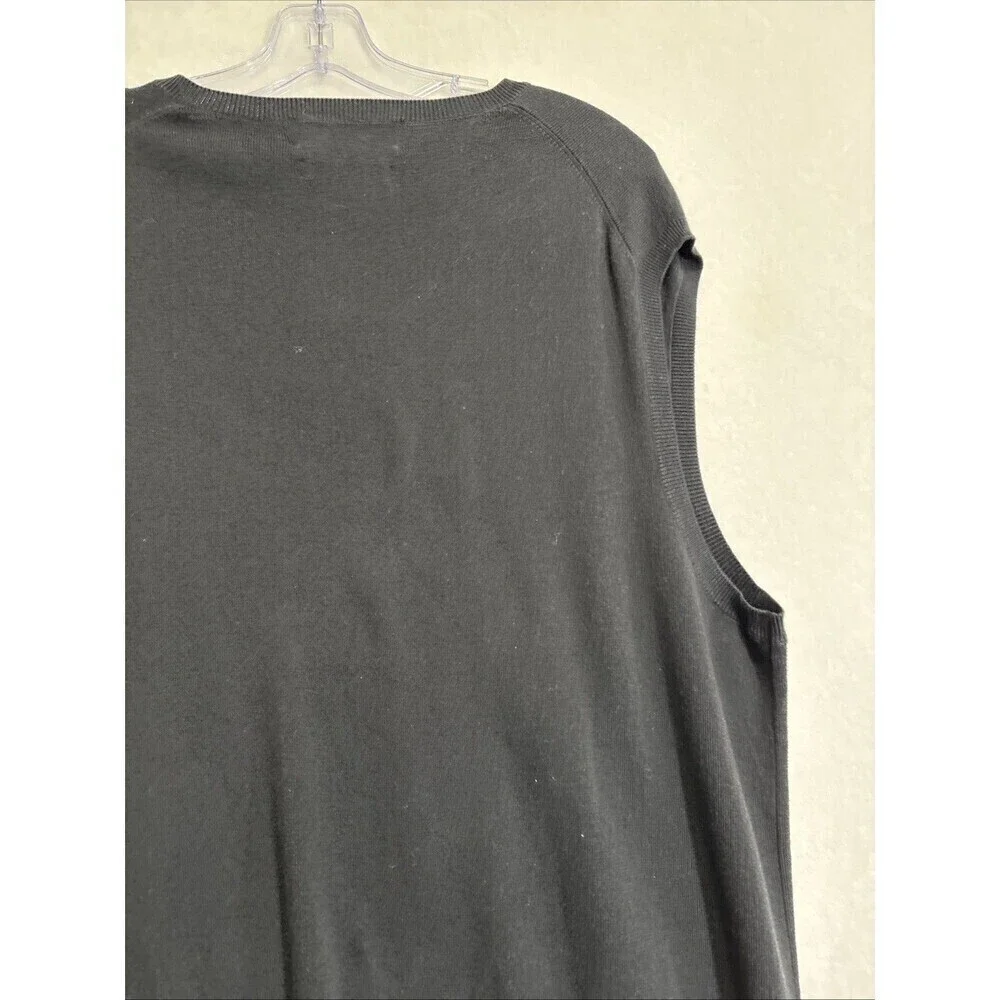 Polo Ralph Lauren Sweater Vest Men's Size XL Pullover Black Pima Cotton V-Neck